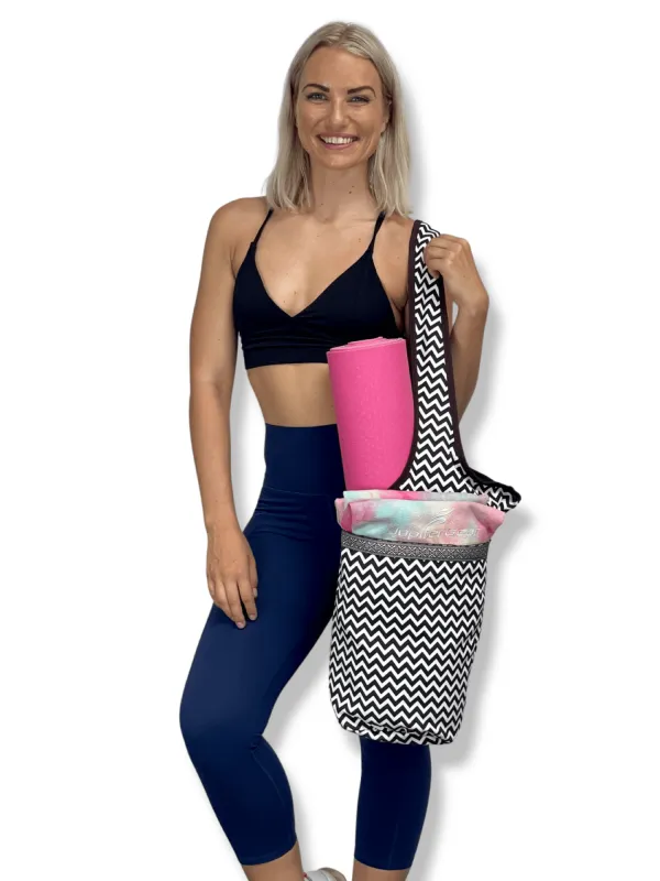 JupiterGear Yoga Mat Carrying Tote Bag with Large Size Pockets | Multipurpose and Fit Most Size Mats made by Zulily