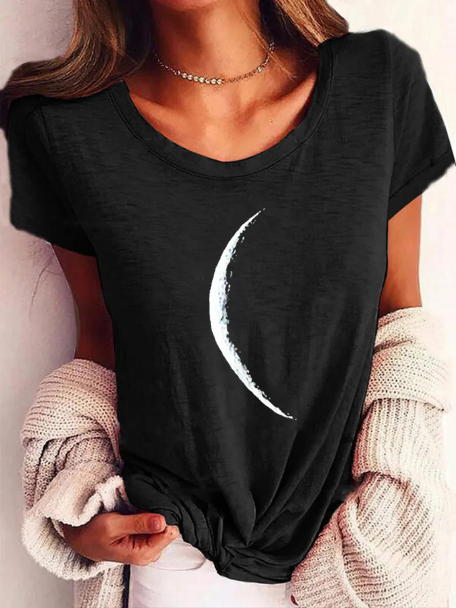 Wide Collar Printed T-Shirt – Casual Short Sleeve Top for Women sold by Zulily product image thumbnail 2