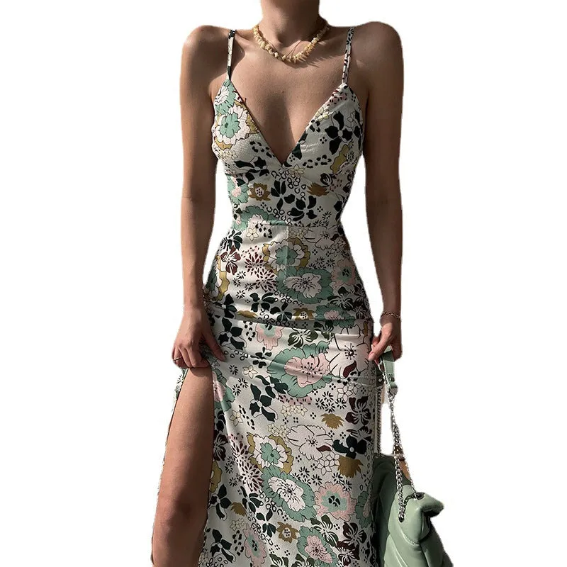 Women's Printed Backless Slit Sling Dress sold by Zulily product image thumbnail 4