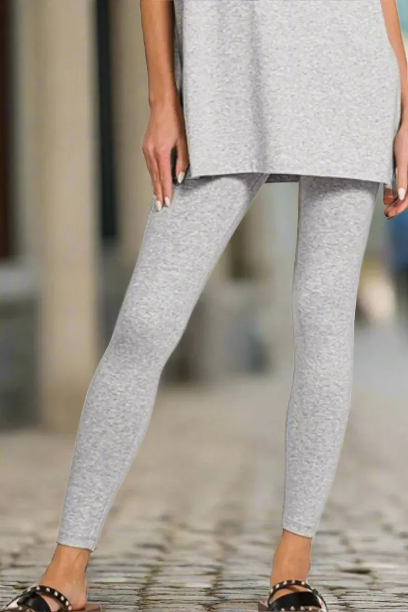 Zenana Cotton Round Neck Top & Legging Set sold by Zulily product image thumbnail 3