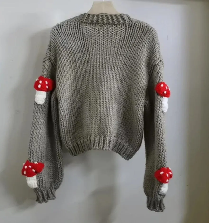 Women’s Mushroom Crochet Short Cardigan sold by Zulily product image thumbnail 5