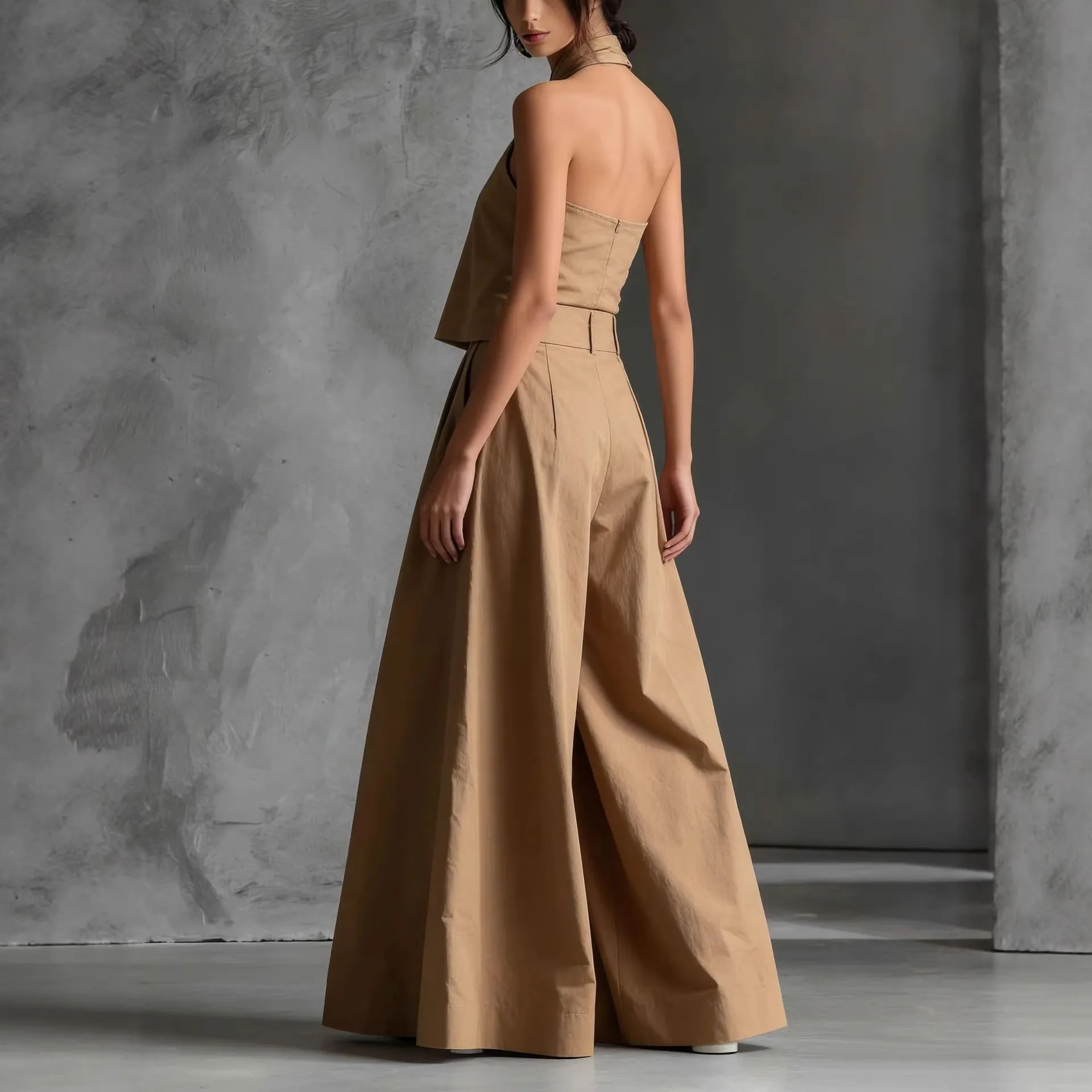 Loose-Fitting Sleeveless Top and Wide-Leg Pants Two-Piece Set. sold by Zulily product image thumbnail 4