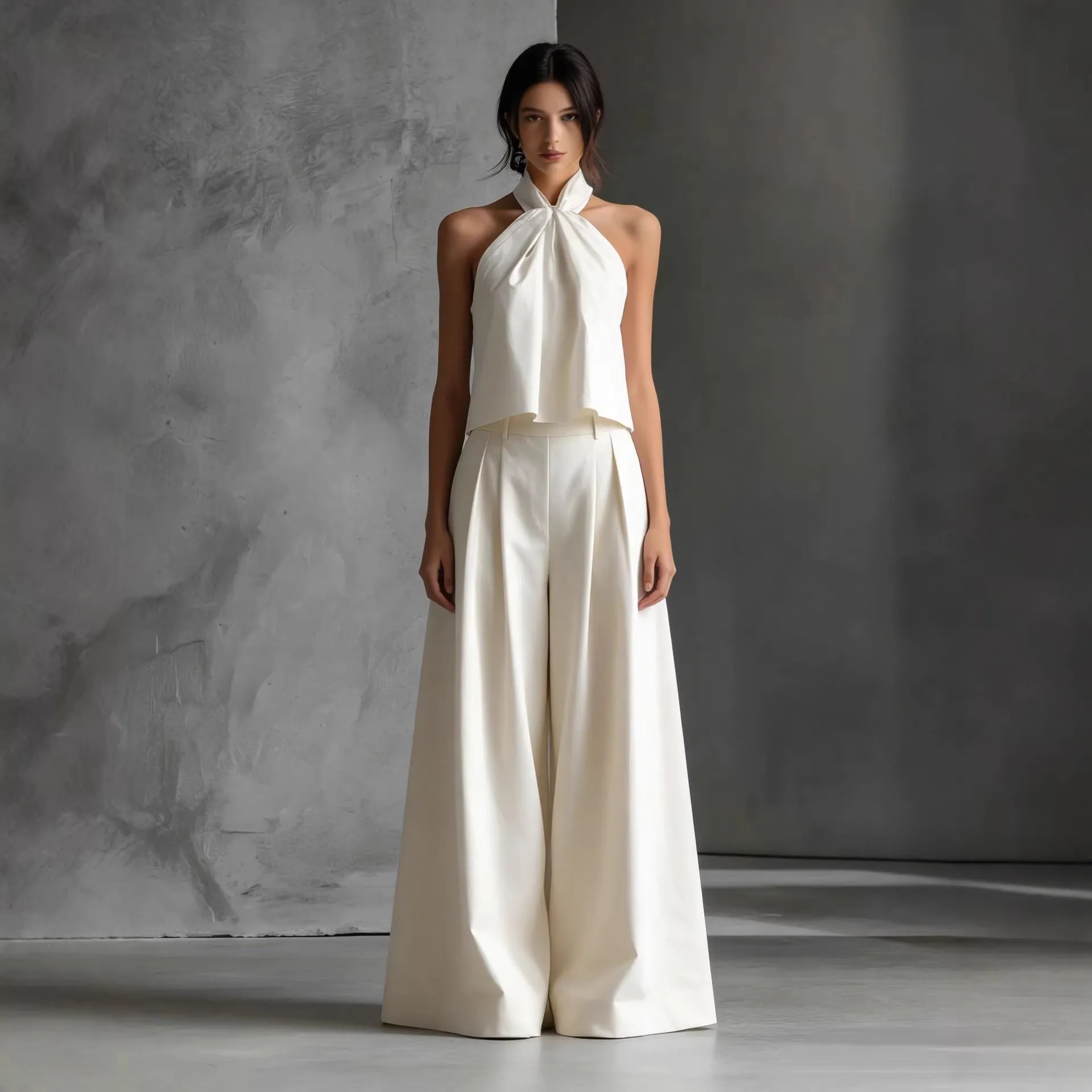 Loose-Fitting Sleeveless Top and Wide-Leg Pants Two-Piece Set. sold by Zulily product image thumbnail 5