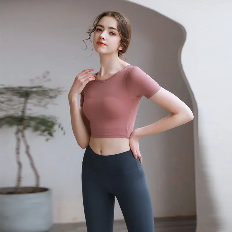 Tight Fit Yoga Top With Chest Pad Beauty Back Breathable sold by Zulily product image thumbnail 4