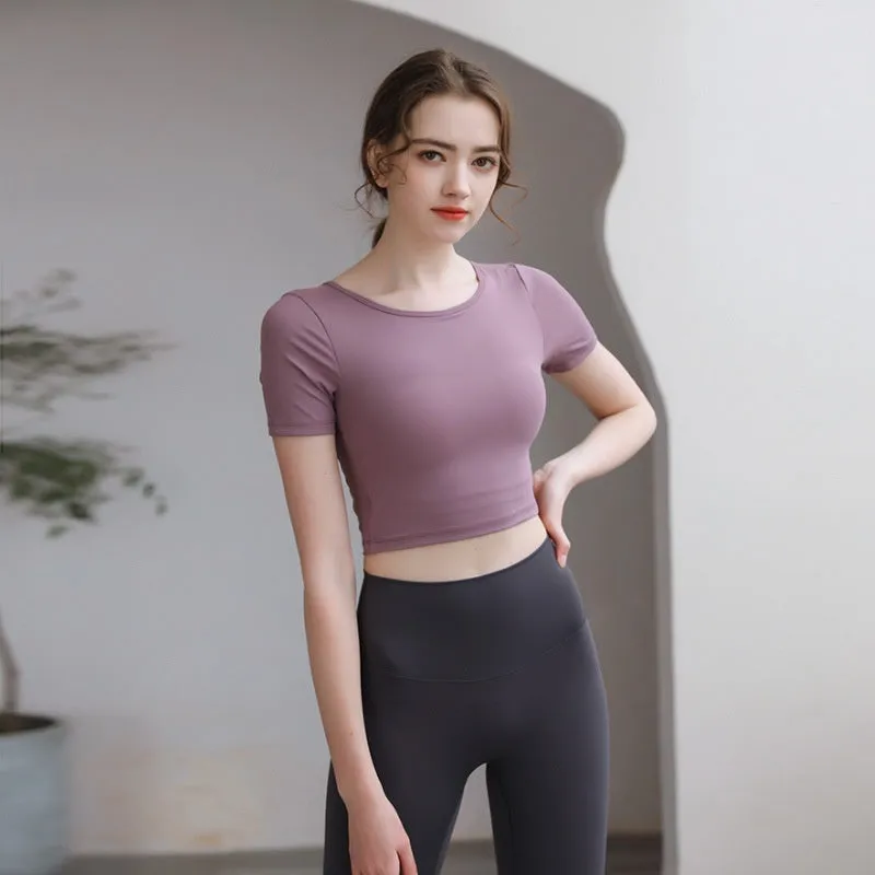 Tight Fit Yoga Top With Chest Pad Beauty Back Breathable sold by Zulily product image thumbnail 3