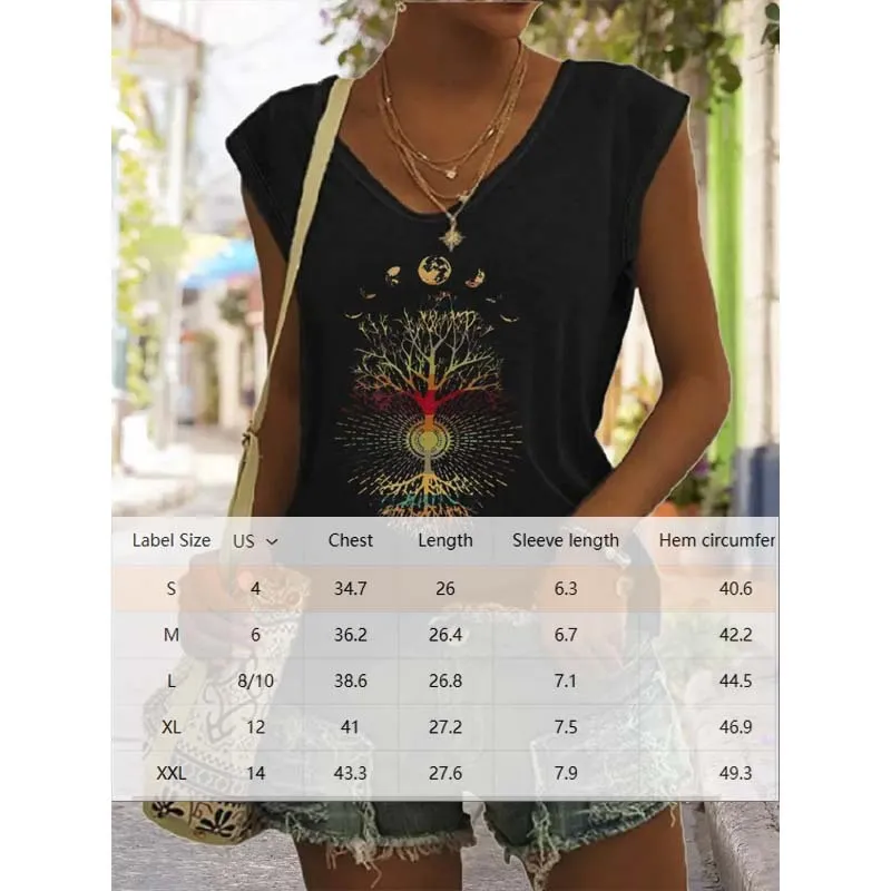 Women's Bohemian Moon And Tree Graphic Tee sold by Zulily product image thumbnail 4