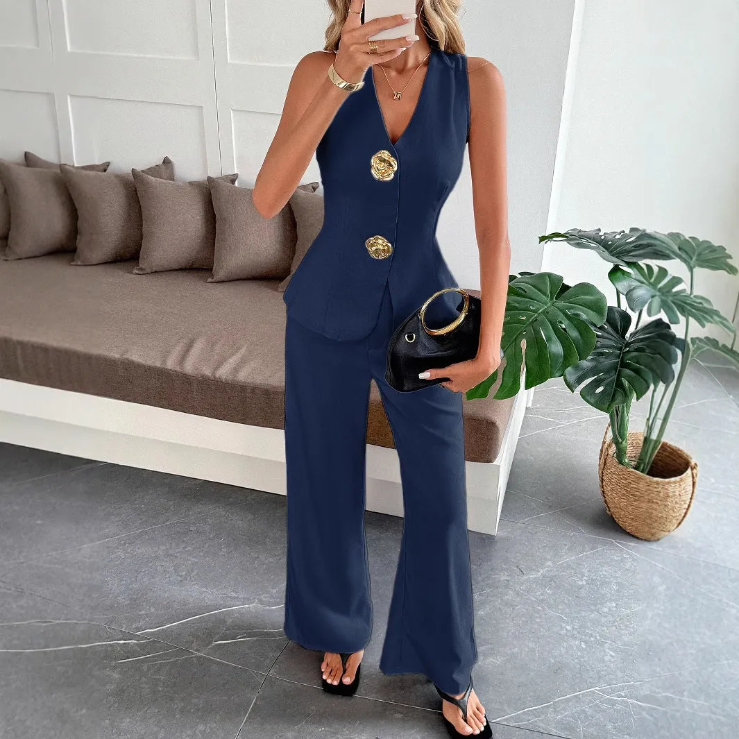 Women’s Summer Two Piece Set – Vest & Straight Leg Pants sold by Zulily product image thumbnail 2