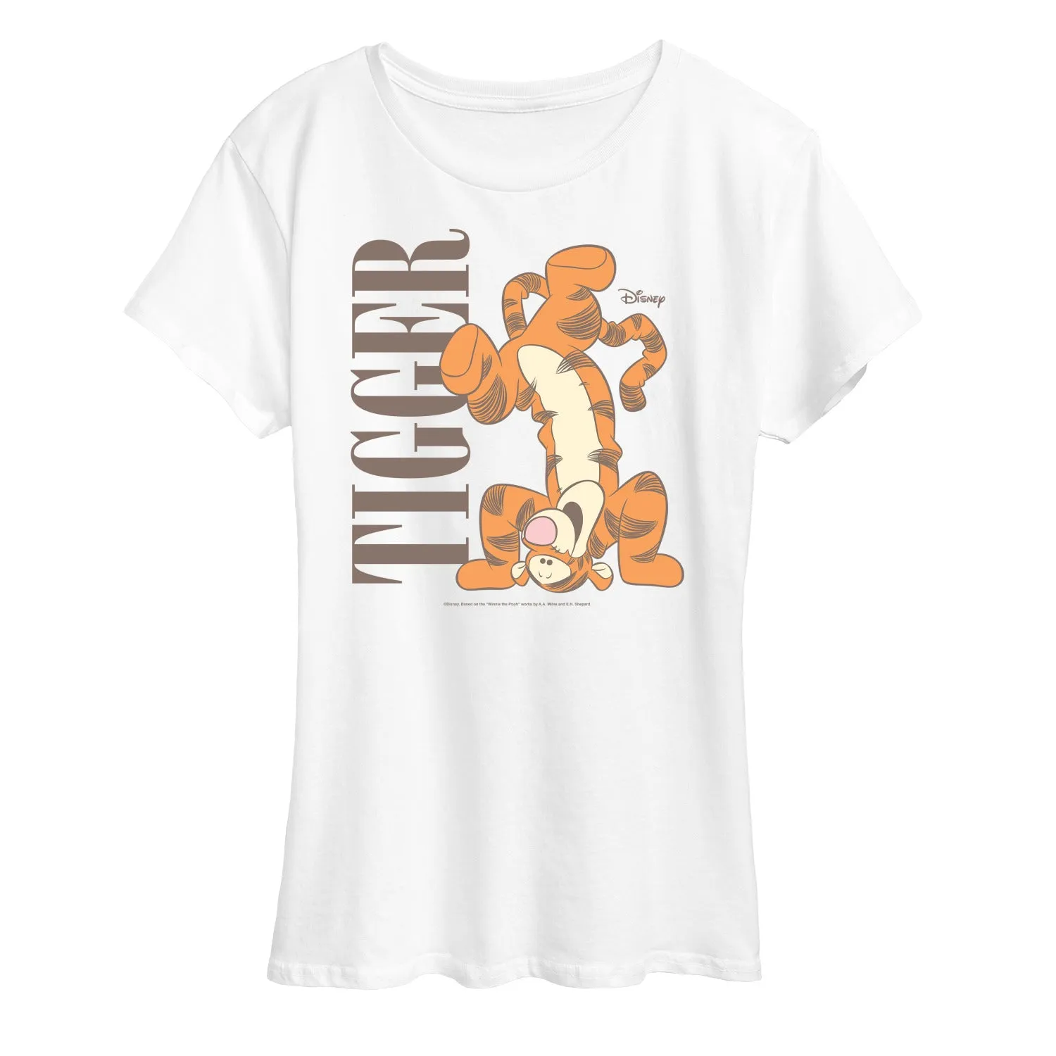 Winnie the Pooh - Hand Stand Tigger - Women's Short Sleeve Graphic T-Shirt sold by Zulily