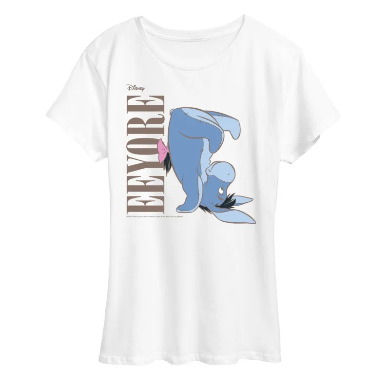 Winnie the Pooh -  Hand Stand Eeyore - Women's Short Sleeve Graphic T-Shirt made by Zulily