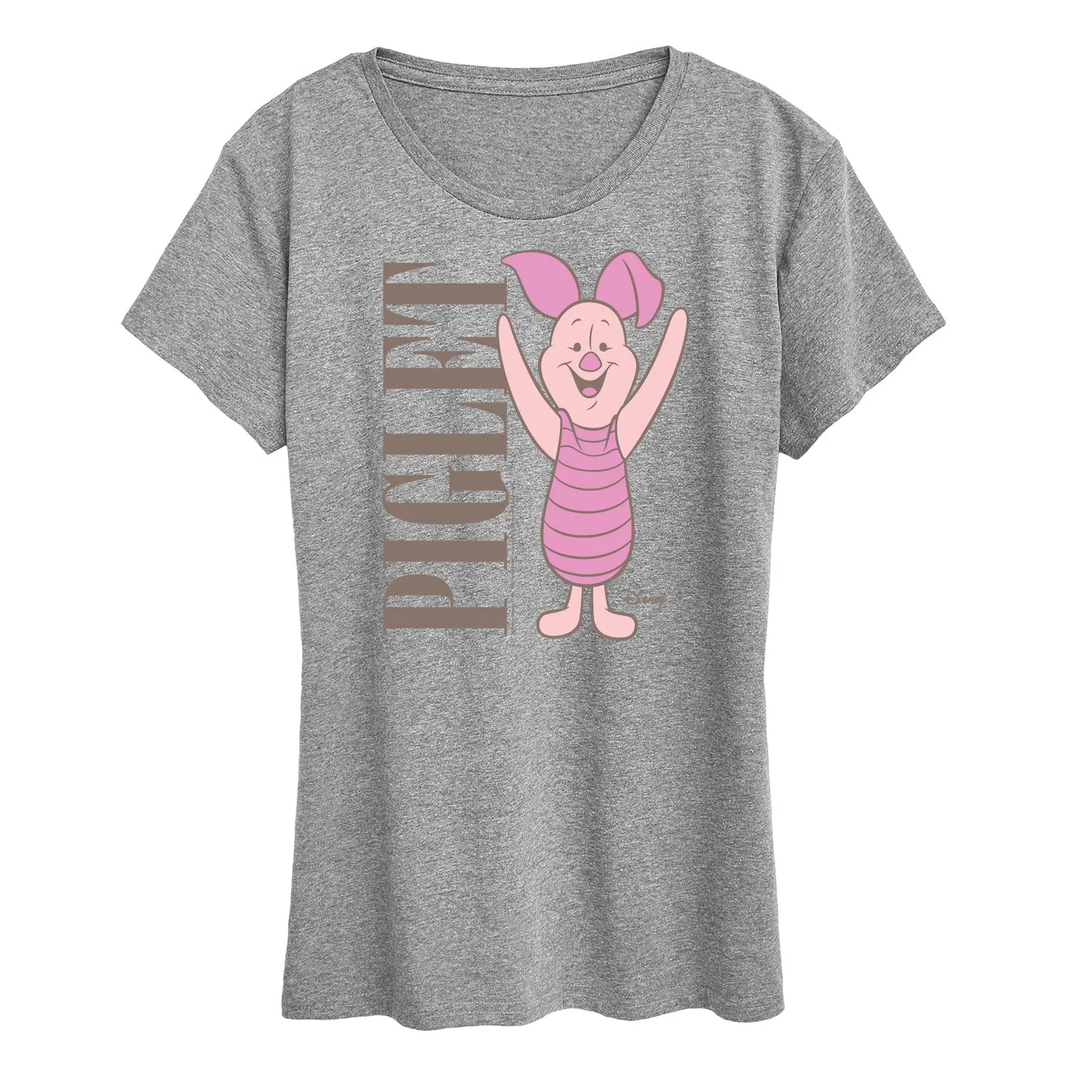 Winnie the Pooh - Happy Piglet - Women's Short Sleeve Graphic T-Shirt sold by Zulily product image thumbnail 4