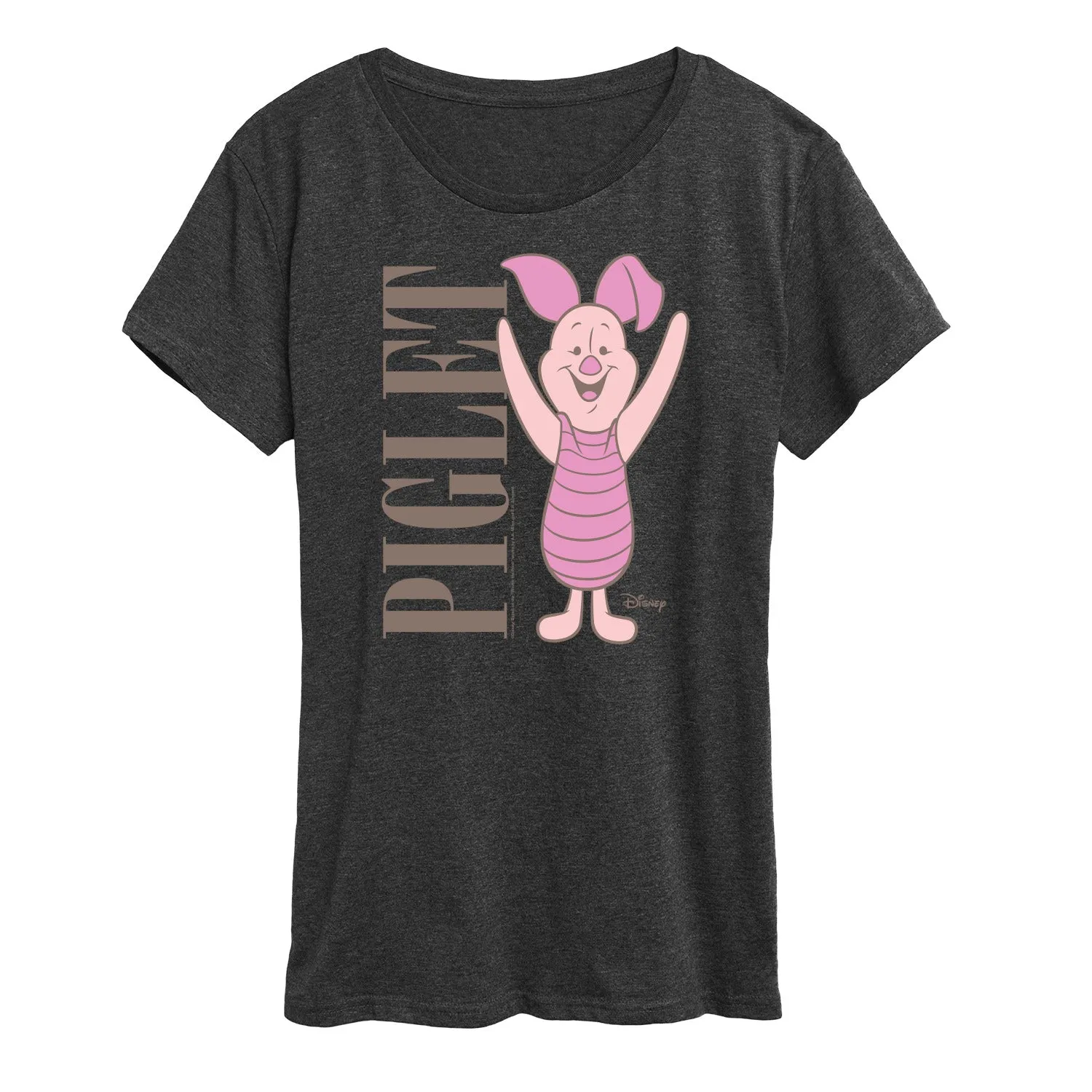 Winnie the Pooh - Happy Piglet - Women's Short Sleeve Graphic T-Shirt sold by Zulily product image thumbnail 3