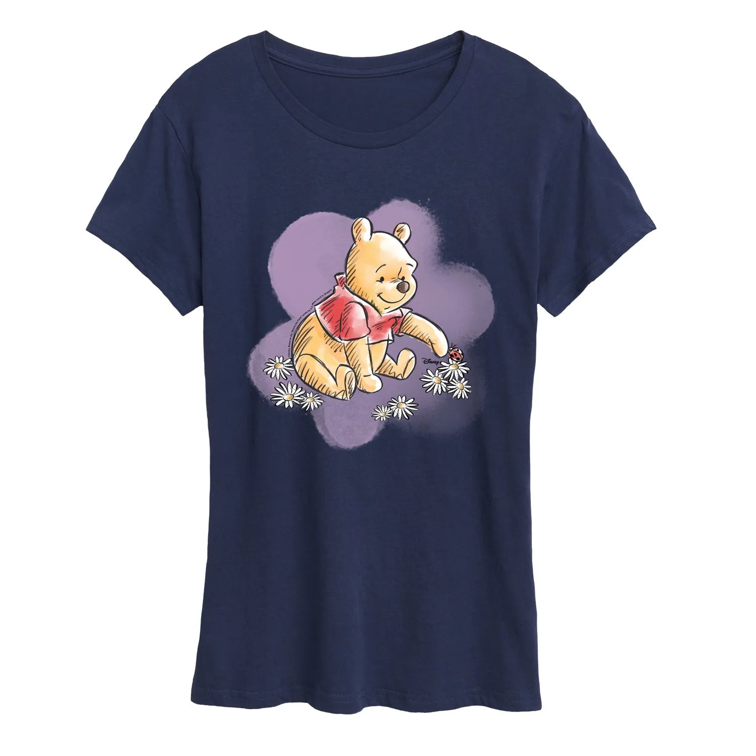 Winnie the Pooh - Water Color Pooh Floral - Women's Short Sleeve Graphic T-Shirt sold by Zulily product image thumbnail 5