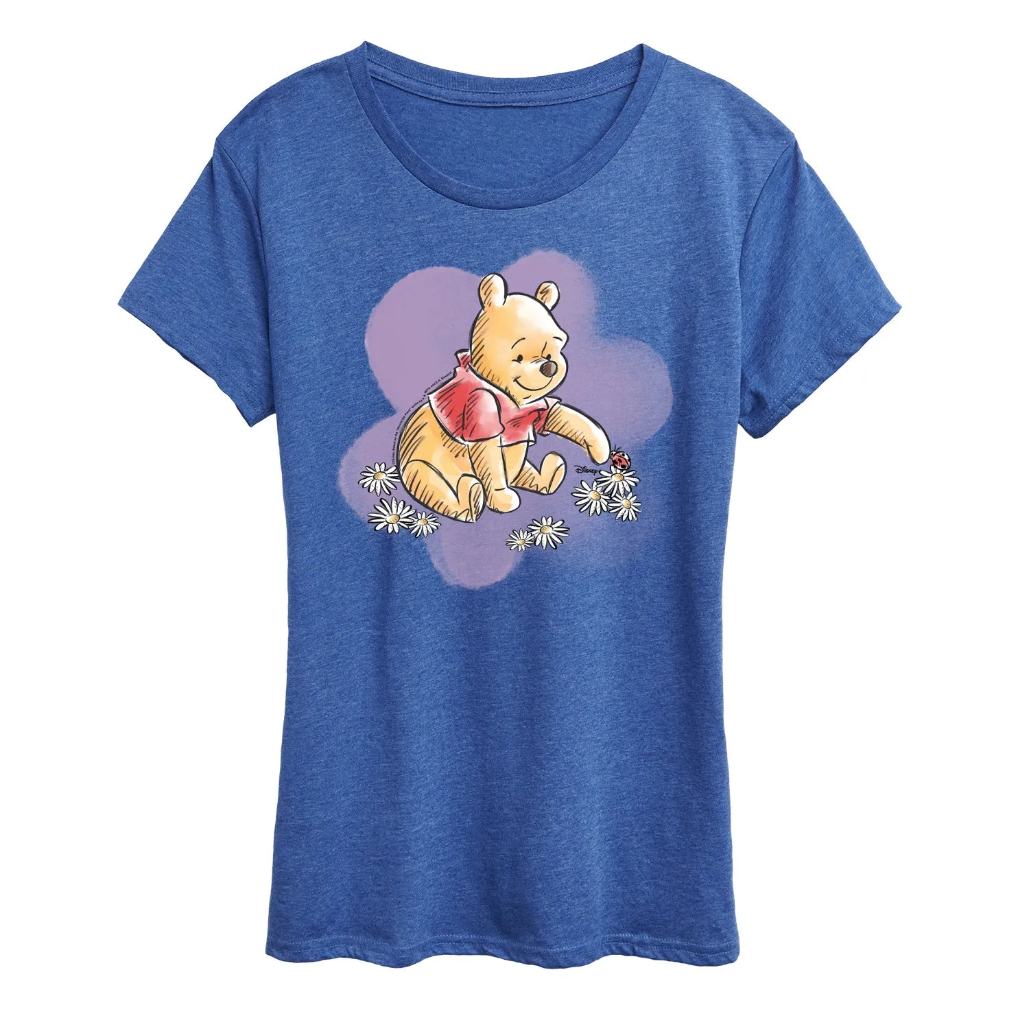 Winnie the Pooh - Water Color Pooh Floral - Women's Short Sleeve Graphic T-Shirt sold by Zulily product image thumbnail 3