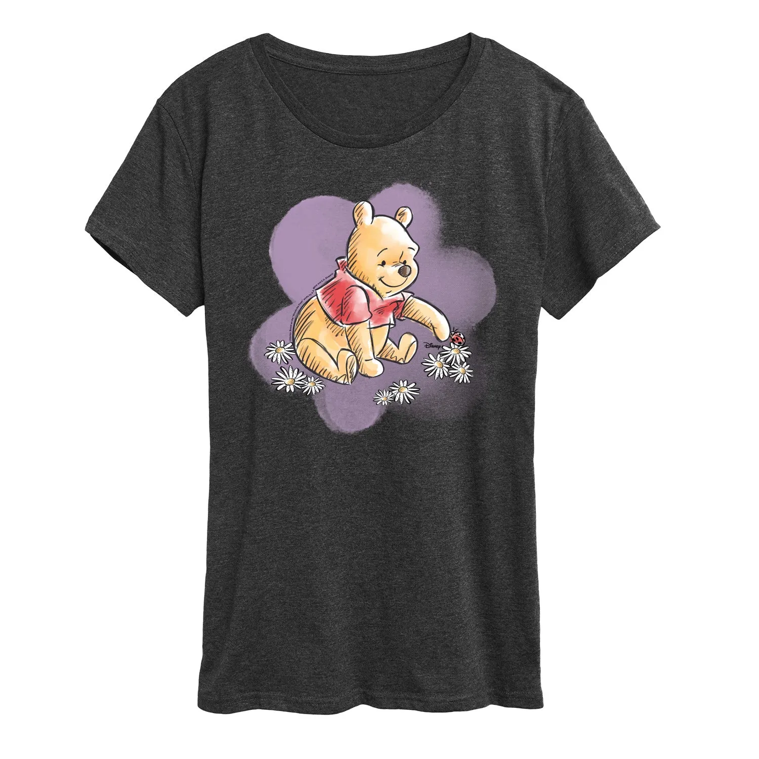 Winnie the Pooh - Water Color Pooh Floral - Women's Short Sleeve Graphic T-Shirt sold by Zulily product image thumbnail 4