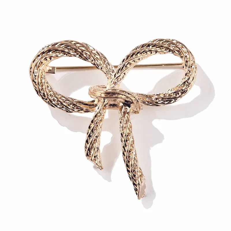 Goldtone Twine Bow Brooch made by Zulily