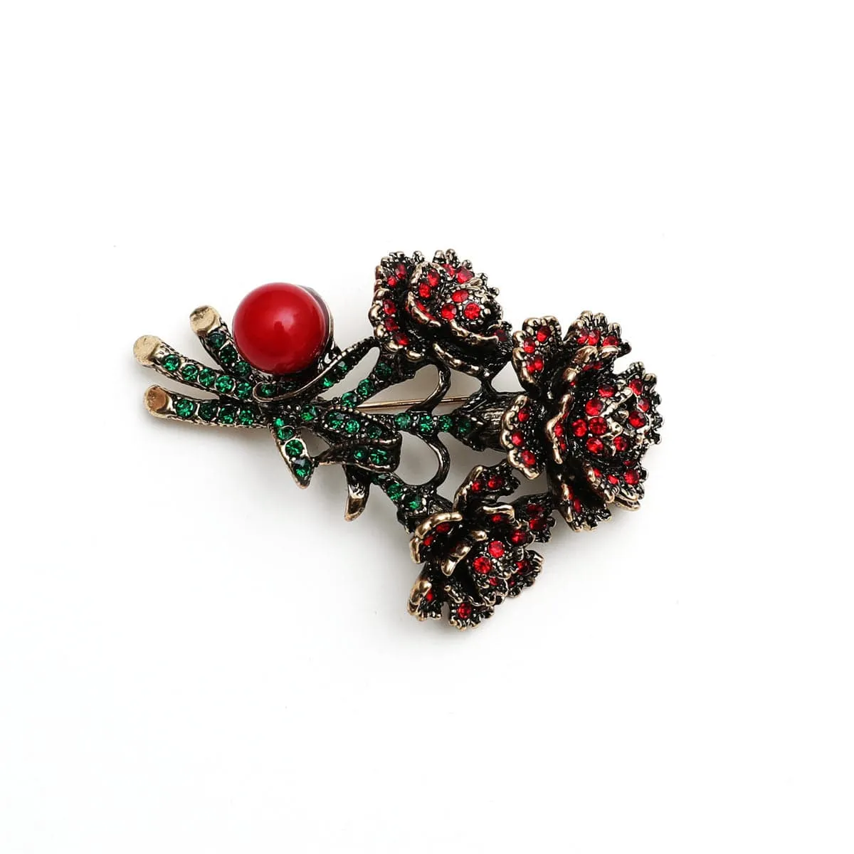 Cubic Zirconia & Resin Goldtone Flower Brooch sold by Zulily product image thumbnail 3