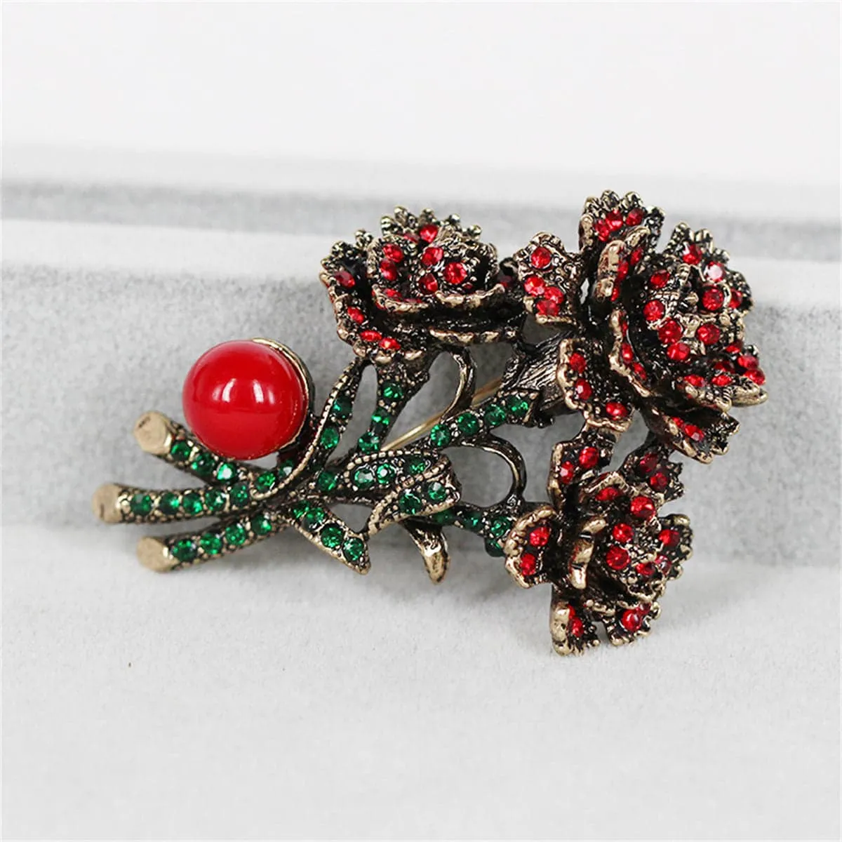 Cubic Zirconia & Resin Goldtone Flower Brooch sold by Zulily product image thumbnail 2