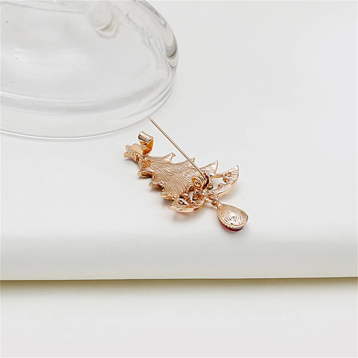 Cubic Zirconia & Crystal Enamel Goldtone Christmas Tree Brooch sold by Zulily product image thumbnail 3