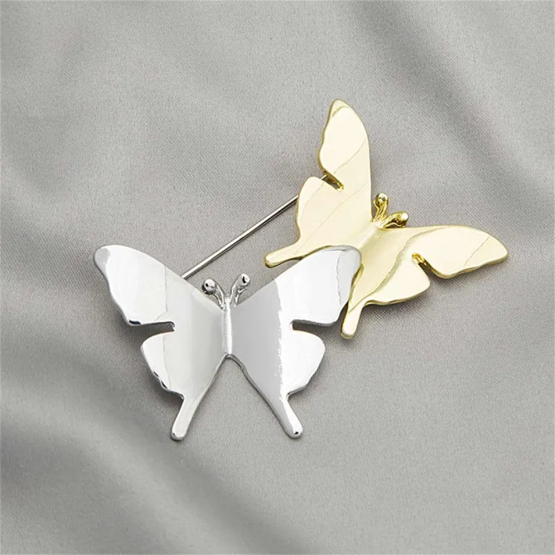 Two-tone Double Butterfly Brooch made by Zulily