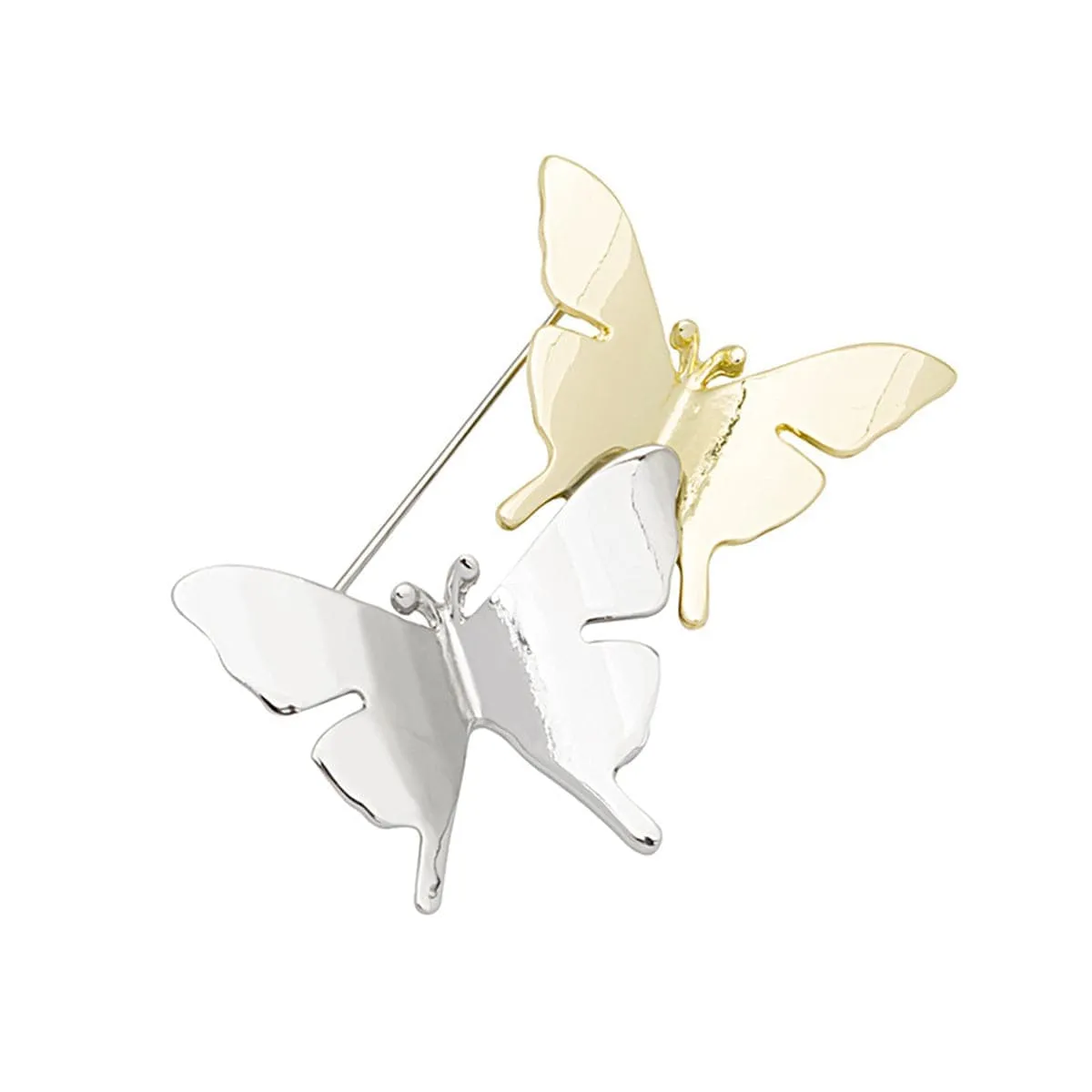 Two-tone Double Butterfly Brooch sold by Zulily product image thumbnail 2