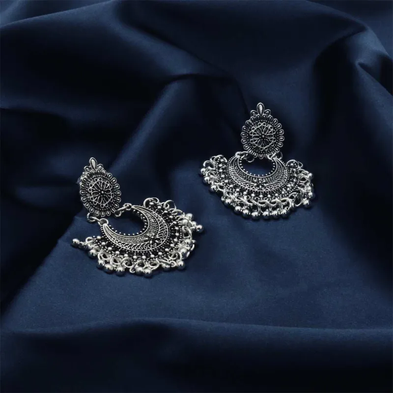 Silvertone Boho Intricate Drop Earrings made by Zulily