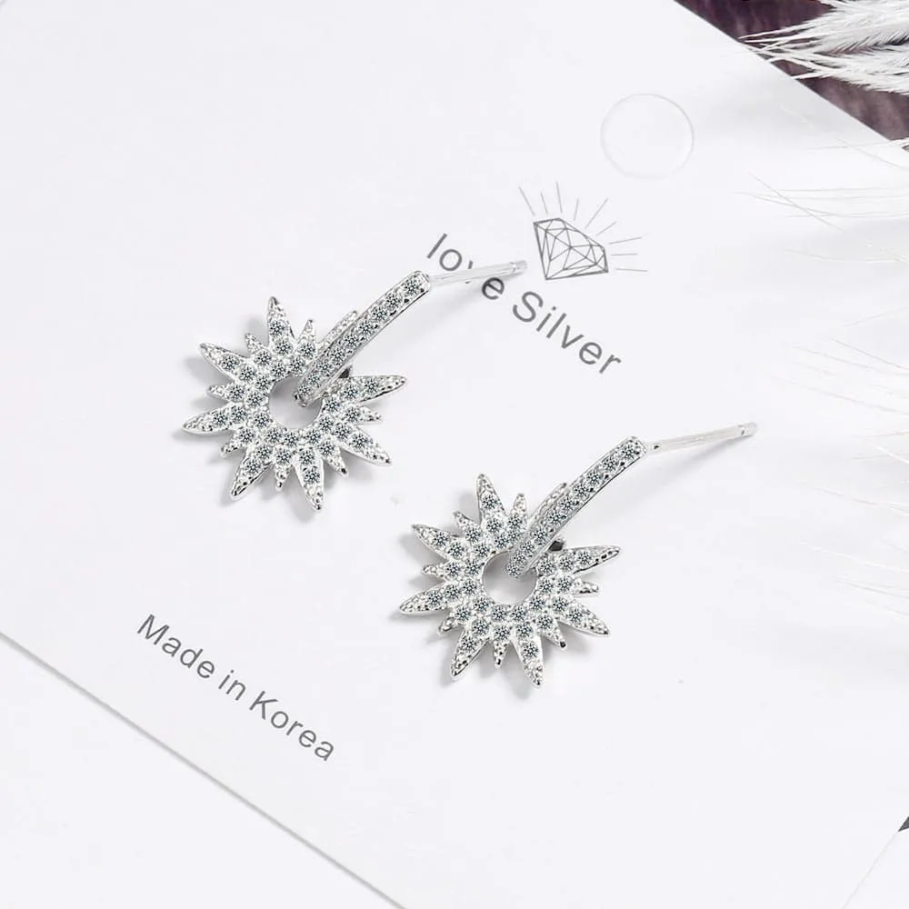 Cubic Zirconia & Silvertone Sun Drop Earrings sold by Zulily product image thumbnail 2