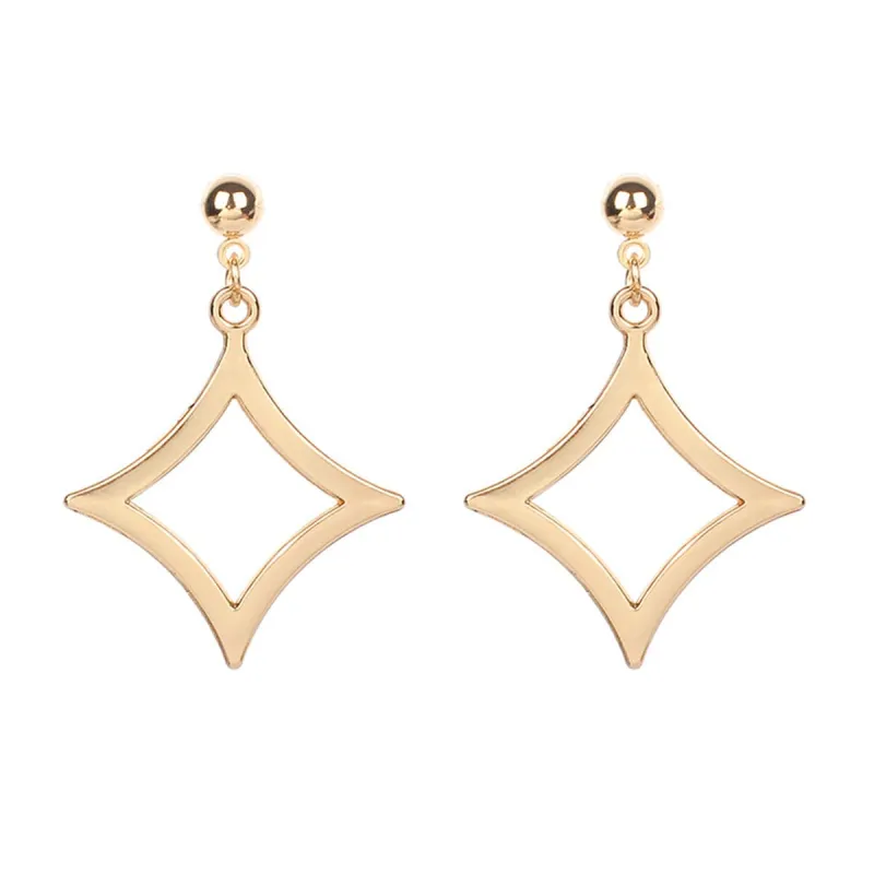 Goldtone Open Rhombus Drop Earrings made by Zulily