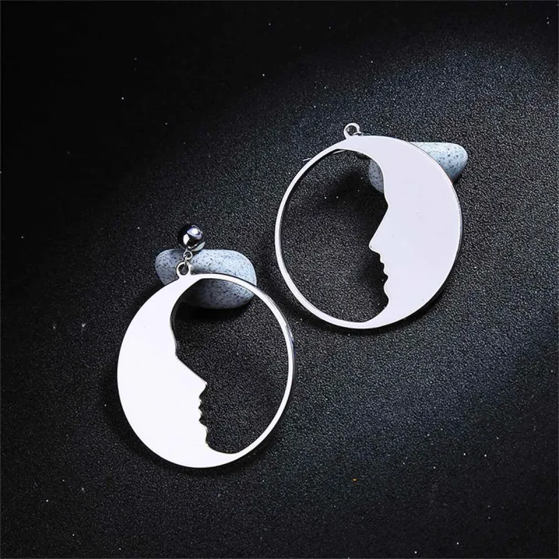 Silvertone Open Face Drop Earrings made by Zulily