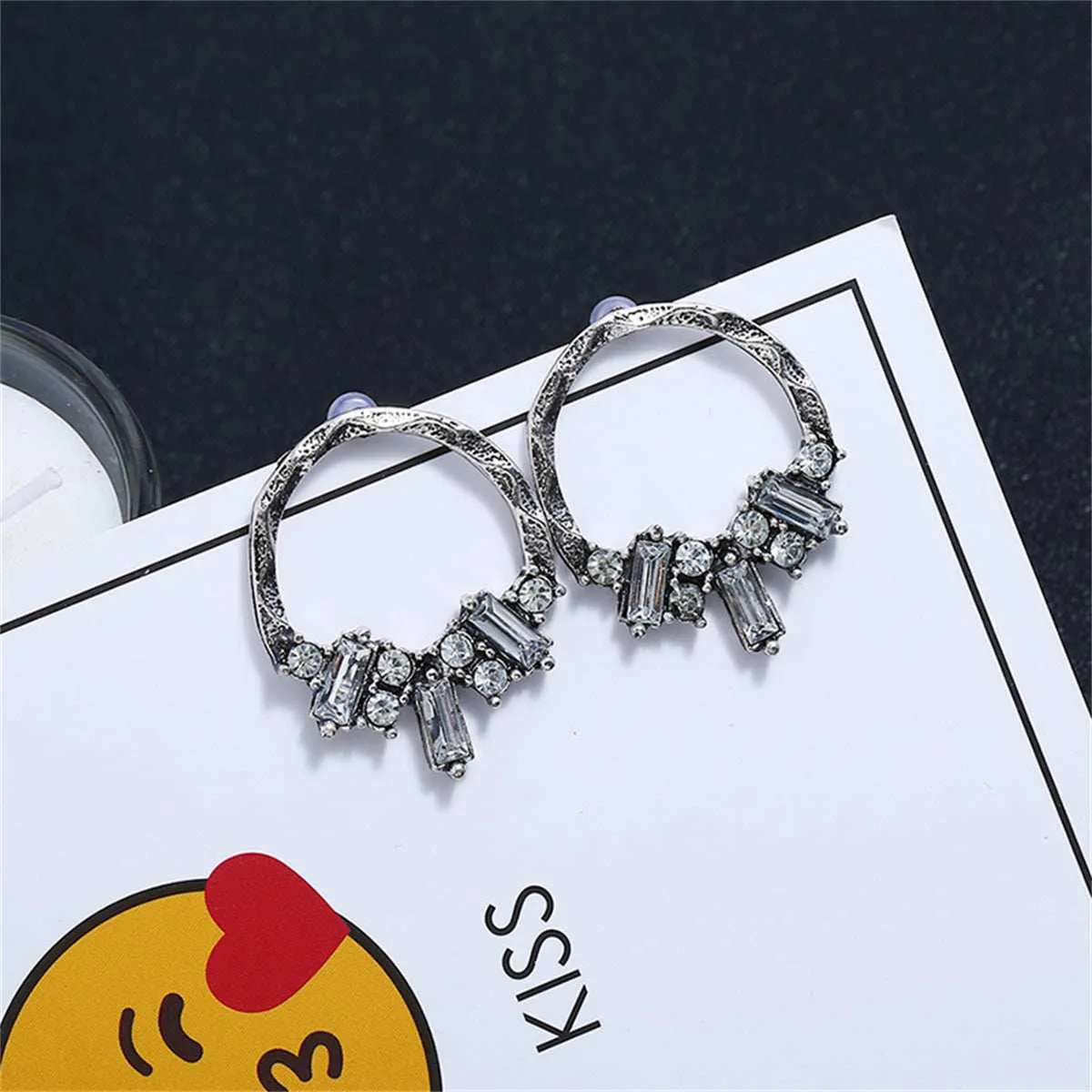 Crystal & Cubic Zirconia Silvertone Drop Earrings sold by Zulily product image thumbnail 2