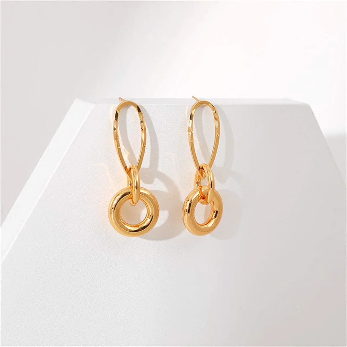 Goldtone Pear-Shaped & Round Dangle Earrings sold by Zulily product image thumbnail 2