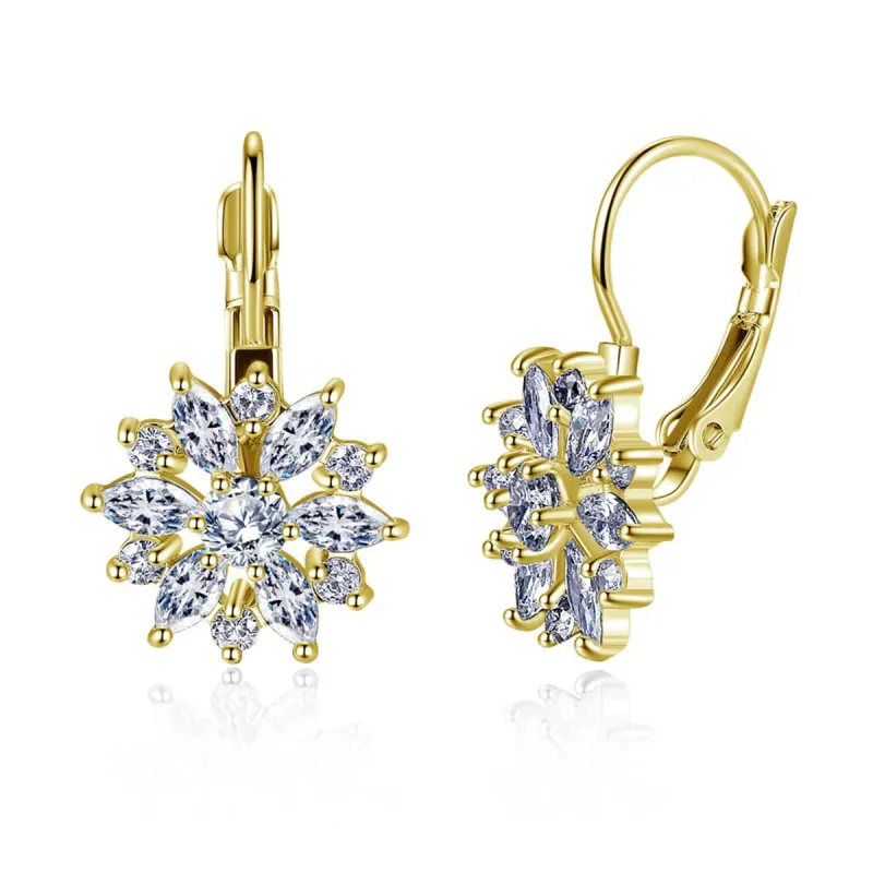 Crystal & Cubic Zirconia Goldtone Snowflake Drop Earrings made by Zulily