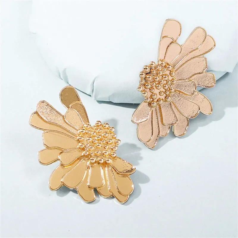 Goldtone Mum Stud Earrings made by Zulily