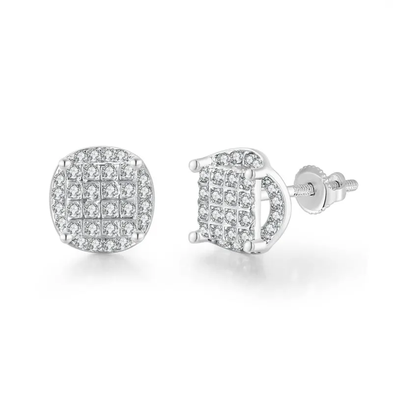 Cubic Zirconia & Silvertone Parted Geometric Stud Earrings made by Zulily
