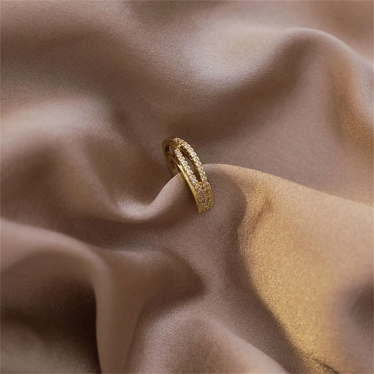 Cubic Zirconia & Goldtone Layered Ear Cuff sold by Zulily product image thumbnail 4