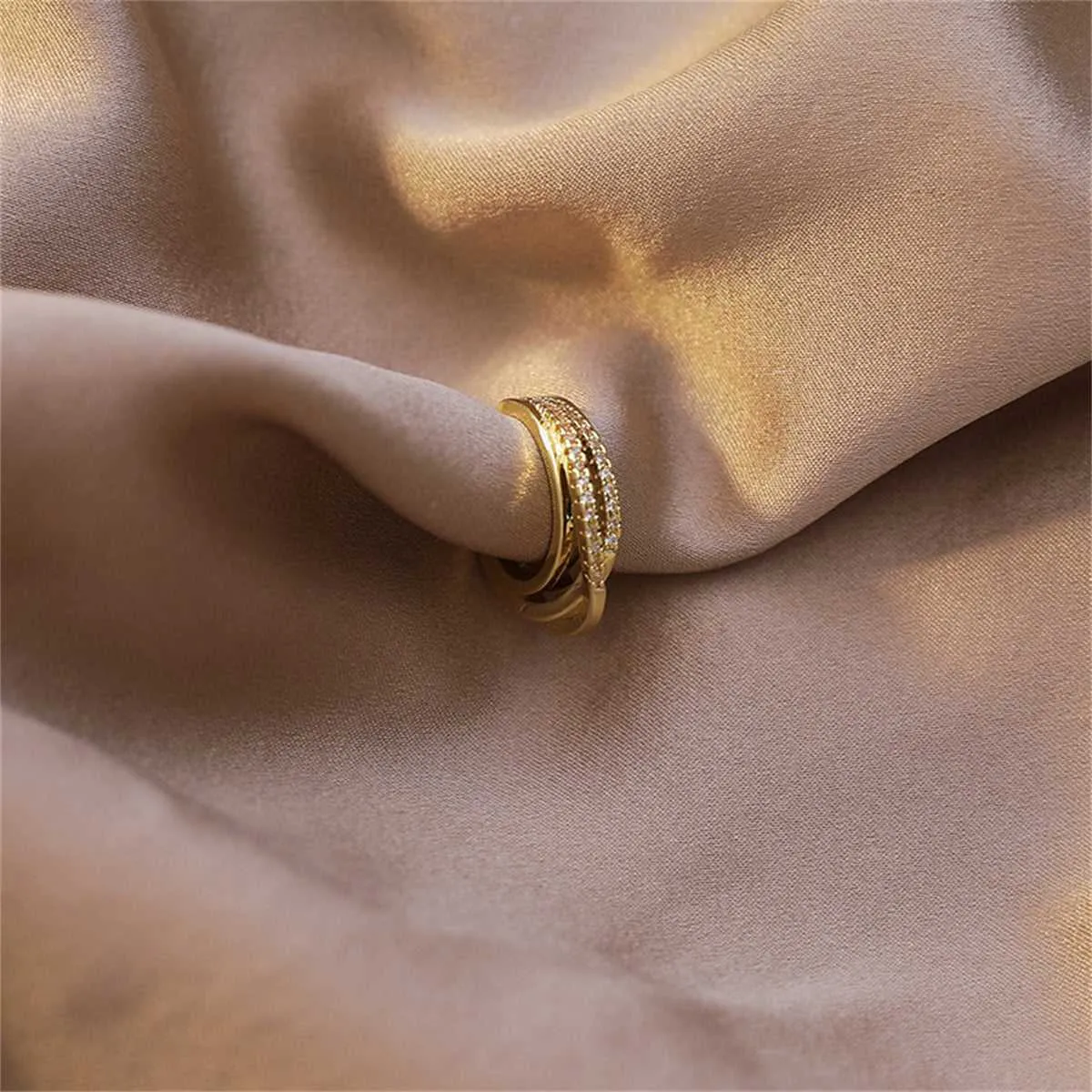 Cubic Zirconia & Goldtone Layered Ear Cuff sold by Zulily product image thumbnail 5