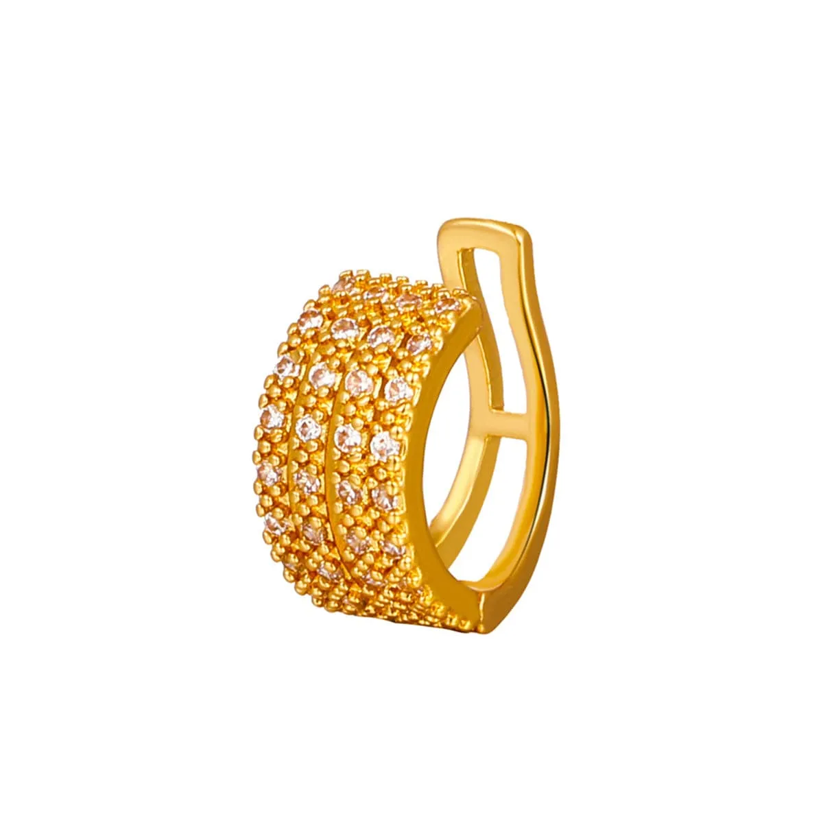 Cubic Zirconia & Goldtone Layered Ear Cuff sold by Zulily product image thumbnail 2