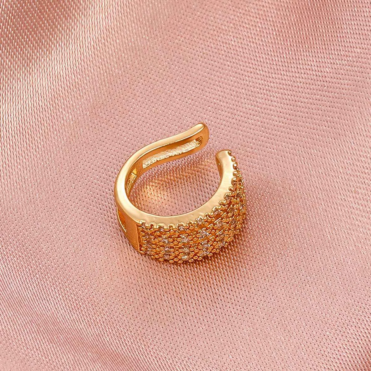 Cubic Zirconia & Goldtone Layered Ear Cuff sold by Zulily product image thumbnail 3