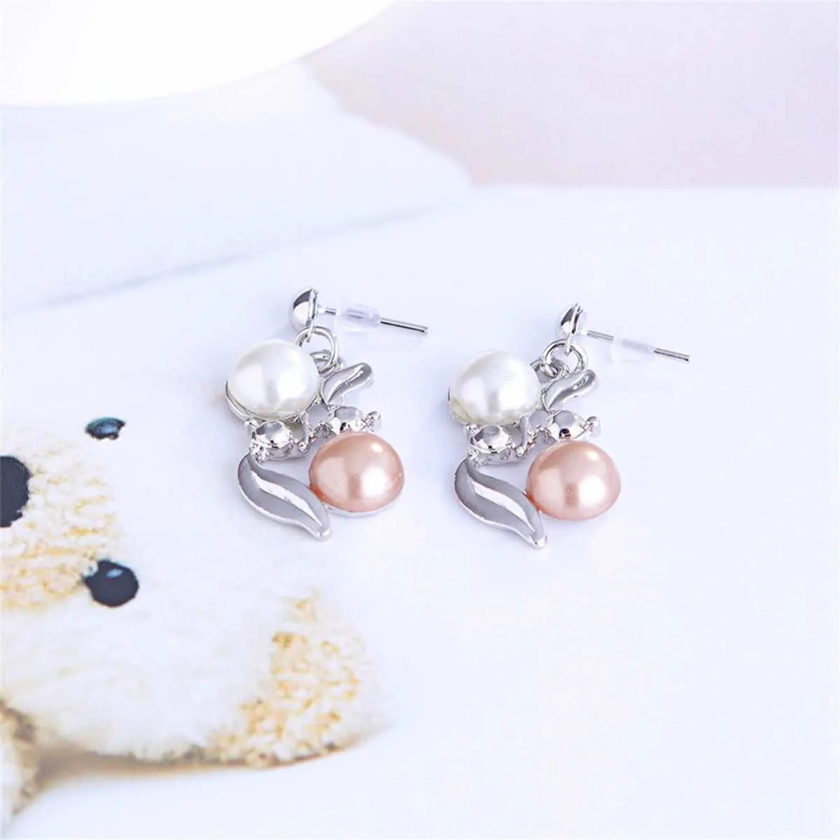 Pearl & Cubic Zirconia Silvertone Chain Necklace & Drop Earrings sold by Zulily product image thumbnail 2