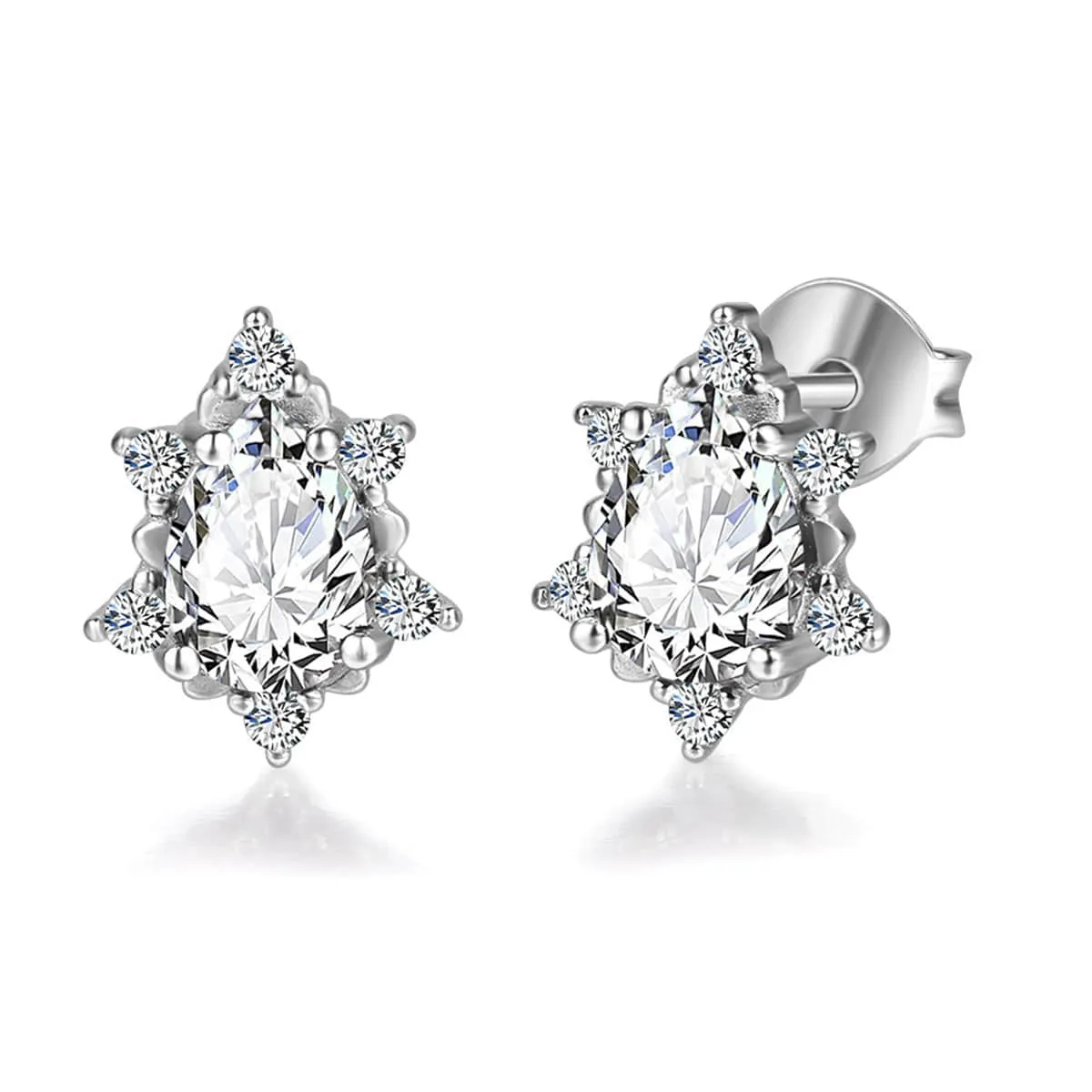 Pear Crystal & Cubic Zirconia Stud Earrings sold by Zulily