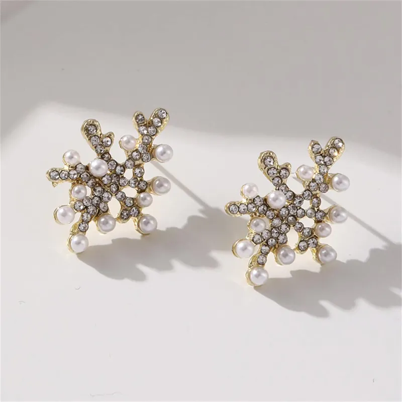 Pearl & Cubic Zirconia Goldtone Coral Stud Earrings made by Zulily
