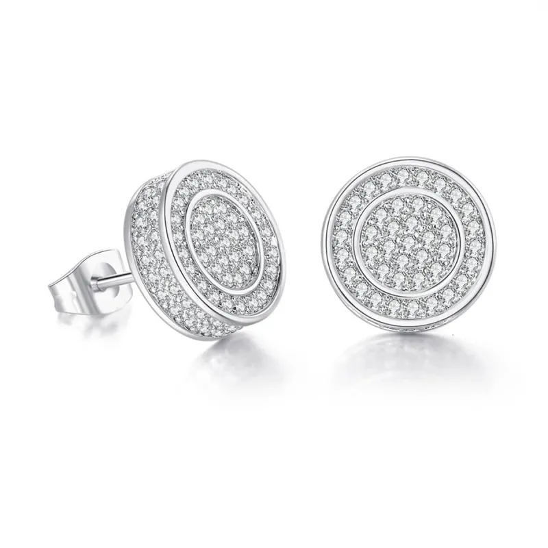 Cubic Zirconia & Silvertone Pavé Round Stud Earrings made by Zulily