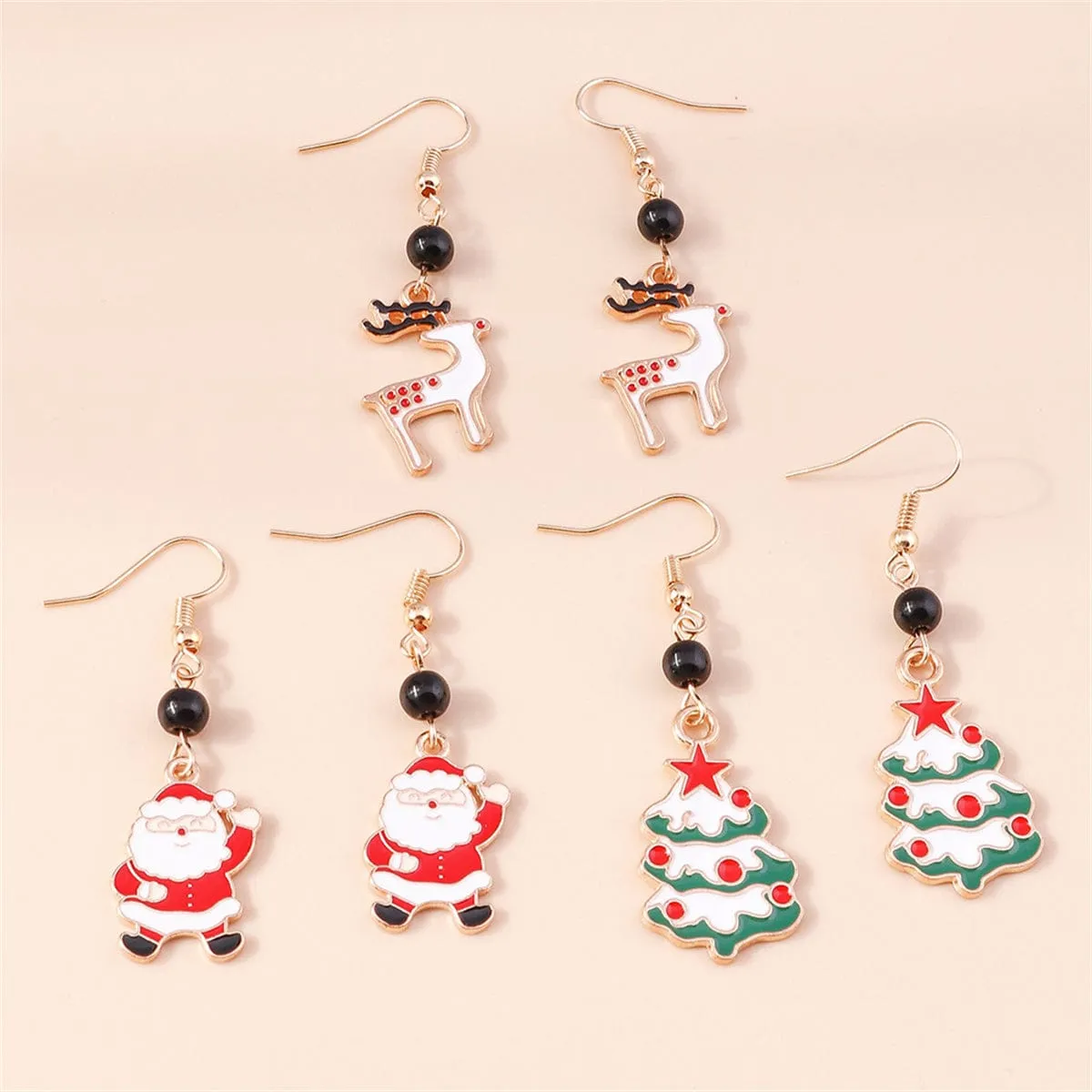 White & Red Holiday Drop Earrings Set sold by Zulily product image thumbnail 3