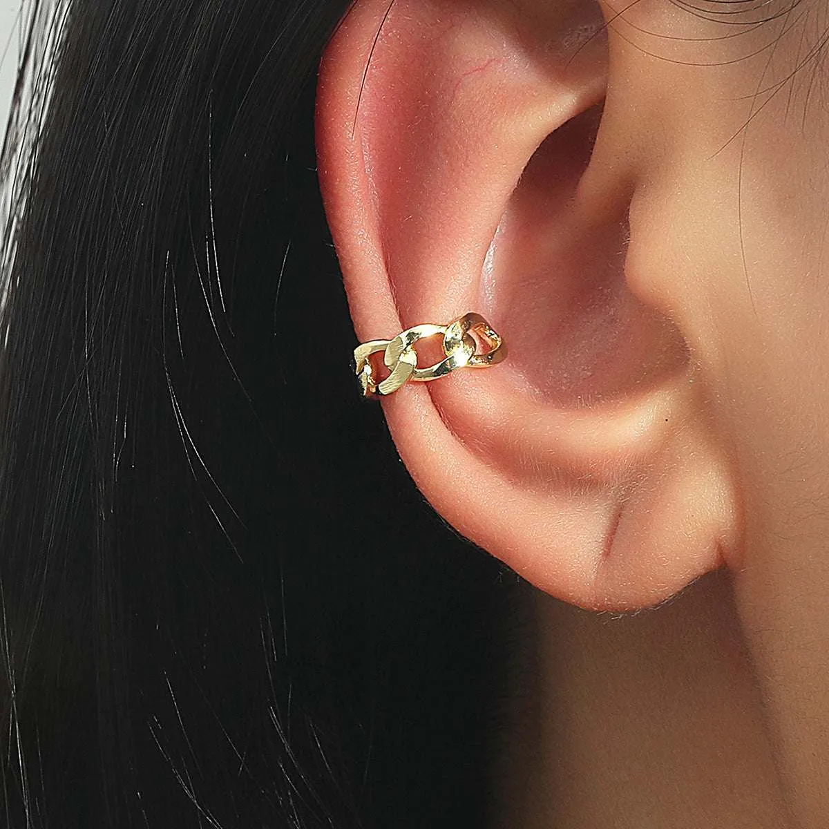 Goldtone Curb Chain Ear Cuff sold by Zulily
