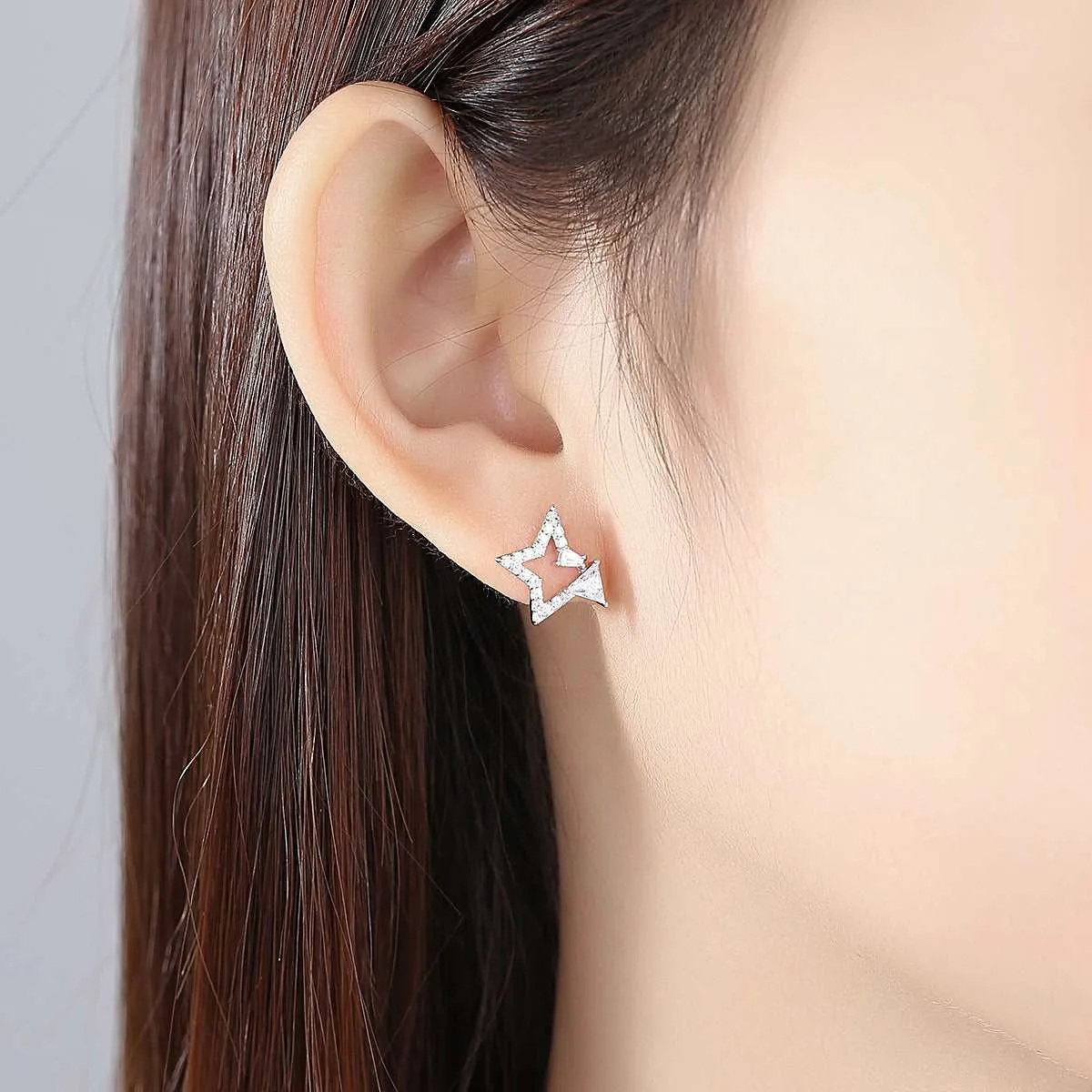 Crystal & Cubic Zirconia Star Stud Earrings sold by Zulily