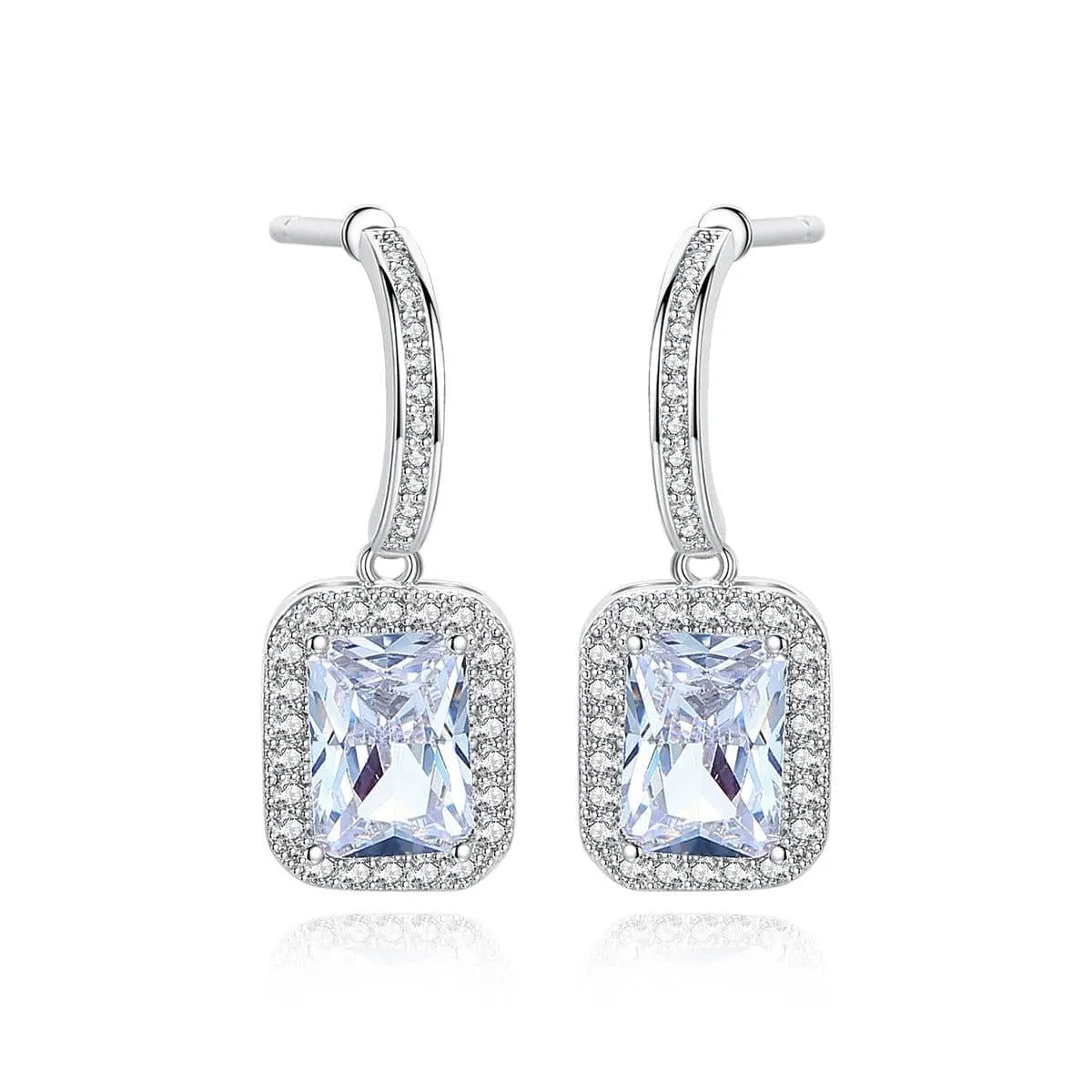 Crystal & Cubic Zirconia Rectangle Cushion Drop Earrings sold by Zulily