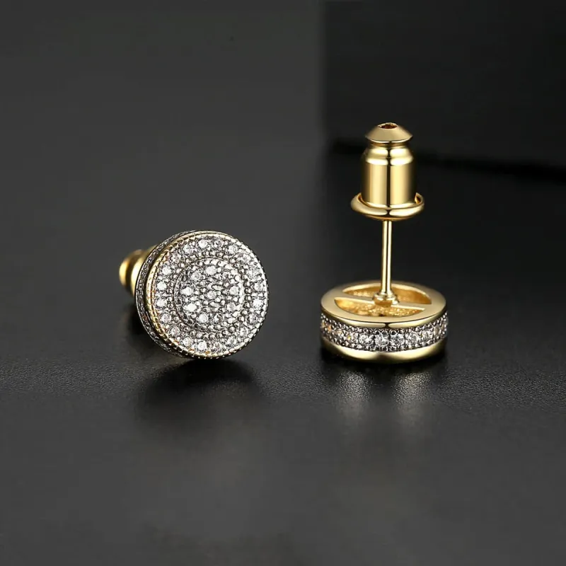 Cubic Zirconia & Rose Goldtone Round Stud Earrings made by Zulily