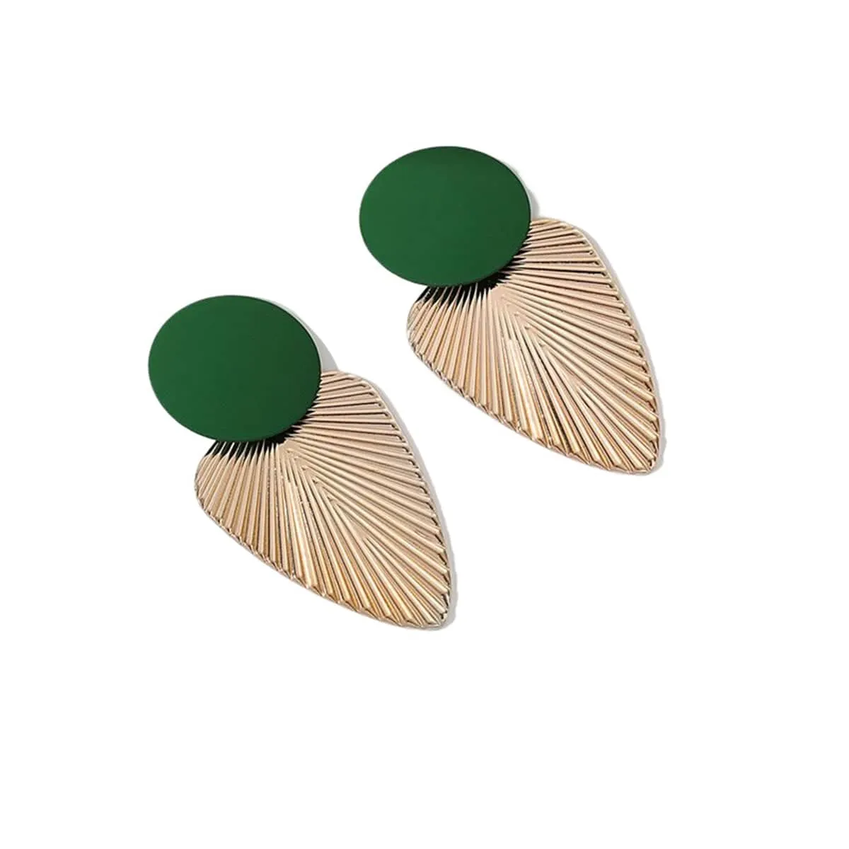 Enamel & Goldtone Leaf Drop Earrings sold by Zulily product image thumbnail 3