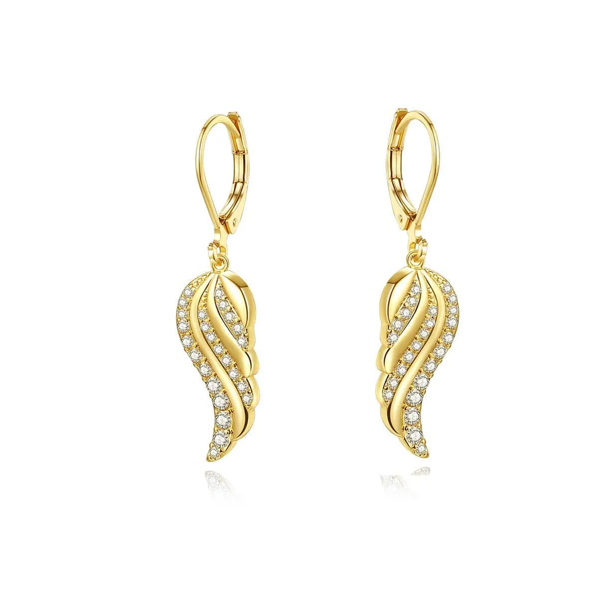 Cubic Zirconia & Goldtone Wing Charm Huggie Earrings sold by Zulily product image thumbnail 2