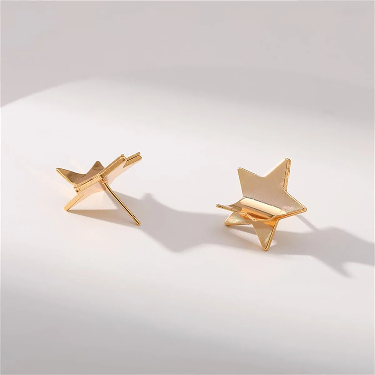 Goldtone Folded Star Stud Earrings sold by Zulily product image thumbnail 3