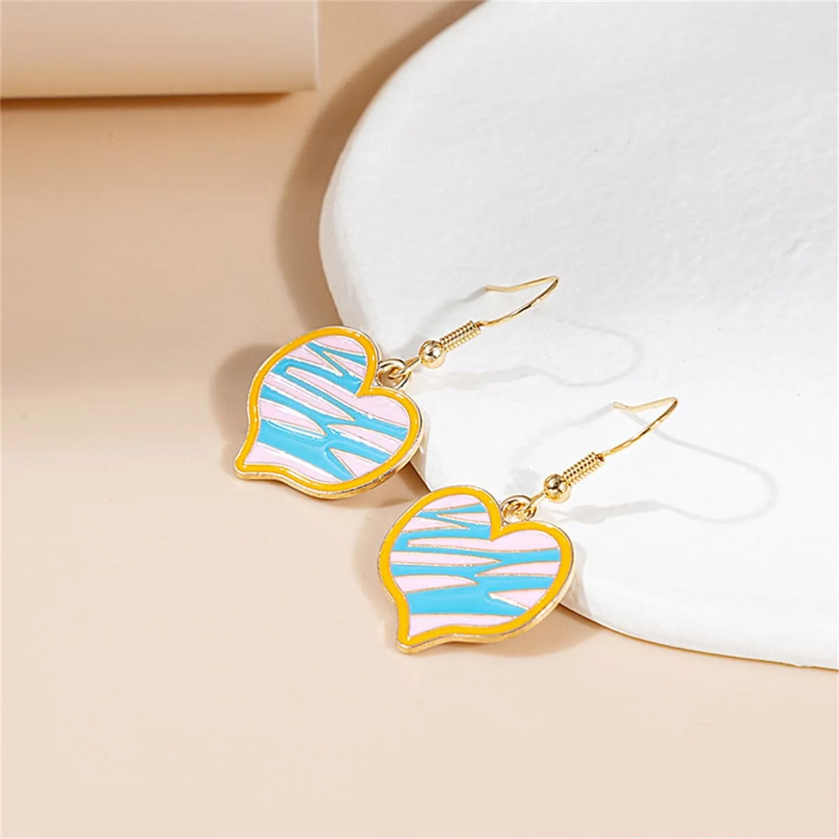 Blue & White Heart Drop Earrings sold by Zulily product image thumbnail 2